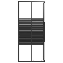 Cabine de douche à rayures ESG 80x70x180 cm Noir 