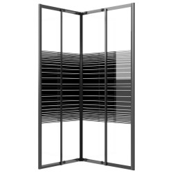 Cabine de douche à rayures ESG 80x70x180 cm Noir 