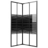 Cabine de douche à rayures ESG 80x70x180 cm Noir 