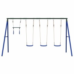 Ensemble de balançoire d'extérieur avec balançoires et trapèze 
