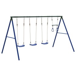 Ensemble de balançoire d'extérieur avec balançoires et trapèze 
