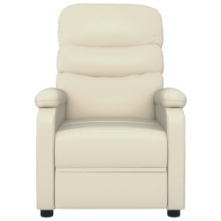 Fauteuil inclinable électrique Crème Similicuir 