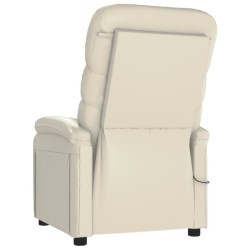 Fauteuil inclinable électrique Crème Similicuir 