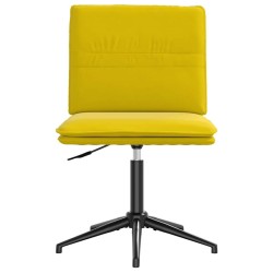 Chaises à manger lot de 4 jaune velours 