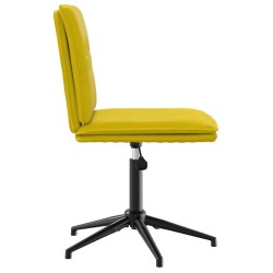 Chaises à manger lot de 4 jaune velours 