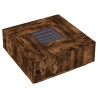 Table basse avec LED infini chêne fumé 100x100x40 cm 