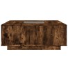 Table basse avec LED infini chêne fumé 100x100x40 cm 