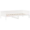 Lit de jour avec toit sans matelas blanc 90x190 cm bois massif 