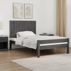 Tête de lit murale Gris 108x3x60 cm Bois massif de pin 