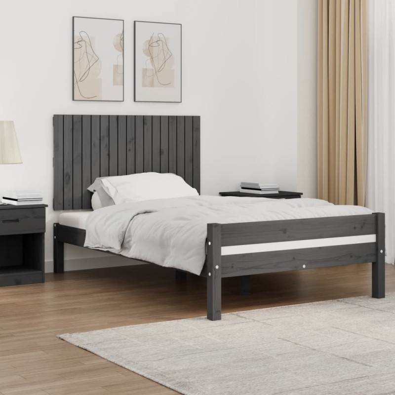 Tête de lit murale Gris 108x3x60 cm Bois massif de pin Tête de lit murale Gris 108x3x60 cm Bois massif de pin