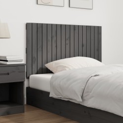 Tête de lit murale Gris 108x3x60 cm Bois massif de pin 