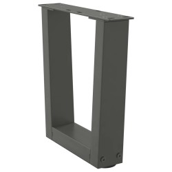 Pieds de table basse en forme de V, 2 pièces, anthracite, 30 x (30-31,3) cm, acier 