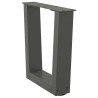 Pieds de table basse en forme de V, 2 pièces, anthracite, 30 x (30-31,3) cm, acier 