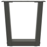 Pieds de table basse en forme de V, 2 pièces, anthracite, 30 x (30-31,3) cm, acier 