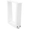 Pieds de table basse en forme de V, 2 pièces, blanc, 30 x (30-31,3) cm, acier 