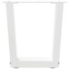 Pieds de table basse en forme de V, 2 pièces, blanc, 30 x (30-31,3) cm, acier 