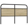 Tête de lit chêne sonoma 150 cm acier et bois d'ingénierie 