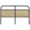 Tête de lit chêne sonoma 150 cm acier et bois d'ingénierie 