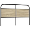 Tête de lit chêne sonoma 150 cm acier et bois d'ingénierie 