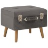 Tabourets de rangement lot de 3 Gris Velours 