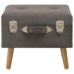 Tabourets de rangement lot de 3 Gris Velours 