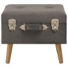 Tabourets de rangement lot de 3 Gris Velours 