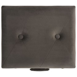 Tabourets de rangement lot de 3 Gris Velours 