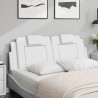 Coussin de tête de lit blanc 140 cm similicuir 