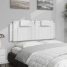Coussin de tête de lit blanc 140 cm similicuir 
