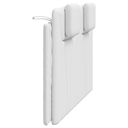 Coussin de tête de lit blanc 140 cm similicuir 