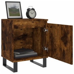Tables de chevet 2 pcs chêne fumé 40x30x50 cm bois d'ingénierie 