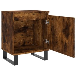 Tables de chevet 2 pcs chêne fumé 40x30x50 cm bois d'ingénierie 