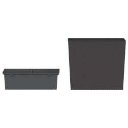 Jardinière et intérieur amovible marron 12 /44 L rotin PP 