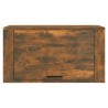 Armoire à chaussures murale Chêne fumé 70x35x38 cm Bois de Pin 
