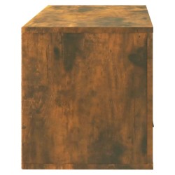 Armoire à chaussures murale Chêne fumé 70x35x38 cm Bois de Pin 