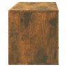 Armoire à chaussures murale Chêne fumé 70x35x38 cm Bois de Pin 