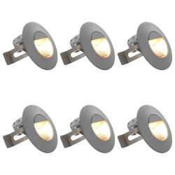 Appliques murales LED d'extérieur 6 pcs 5 W Argenté Rond 