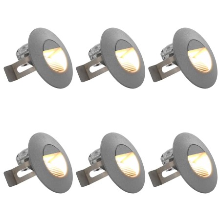 Appliques murales LED d'extérieur 6 pcs 5 W Argenté Rond 