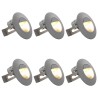 Appliques murales LED d'extérieur 6 pcs 5 W Argenté Rond 