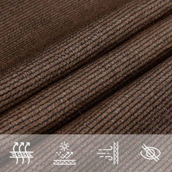 Voile d'ombrage 160 g/m² trapèze marron 4/5x4 m PEHD 