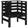 Chaises de jardin lot de 2 noir 61,5x53x71cm bois de pin massif 