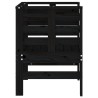 Chaises de jardin lot de 2 noir 61,5x53x71cm bois de pin massif 
