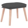 Chaise de relaxation avec repose-pied Gris foncé Tissu 