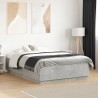 Cadre de lit sans matelas gris béton 120x190 cm 