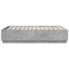 Cadre de lit sans matelas gris béton 120x190 cm 