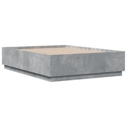Cadre de lit sans matelas gris béton 120x190 cm 