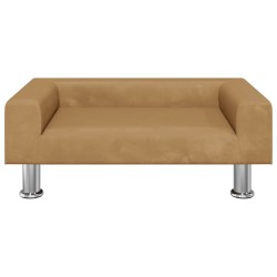 Lit pour chien marron 70x45x26,5 cm velours 