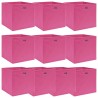 Boîtes de rangement 10 pcs Rose 32x32x32 cm Tissu 