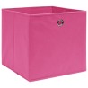 Boîtes de rangement 10 pcs Rose 32x32x32 cm Tissu 