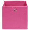 Boîtes de rangement 10 pcs Rose 32x32x32 cm Tissu 